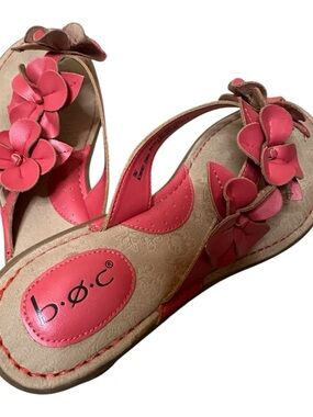 B.O.C Coral Pink Floral Sandals-Flip Flops Size 9 Womens